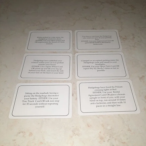 Hedgehogs Revenge Vintage Game Replacement Piece Cards - Picture 11 of 16